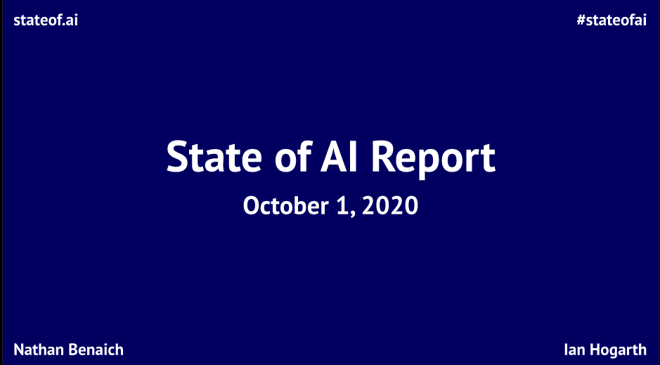 State of AI Report 2020 - The Blind Machine