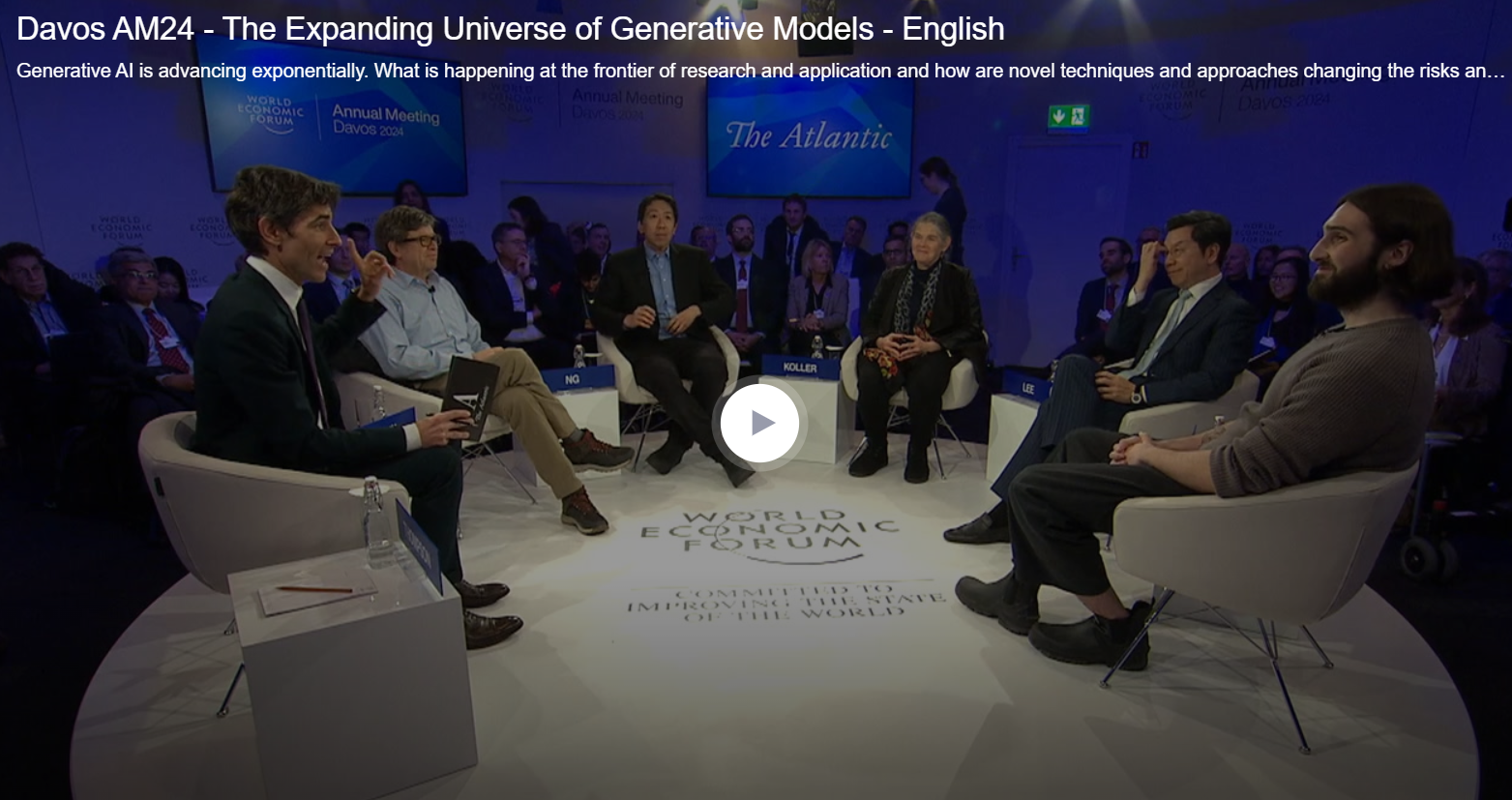The Expanding Universe of Generative Models : Davos 2024 - The Blind ...